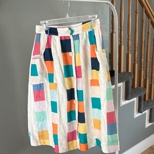 Anthropologie Corey Lynn Calter Petit Linen Skirt